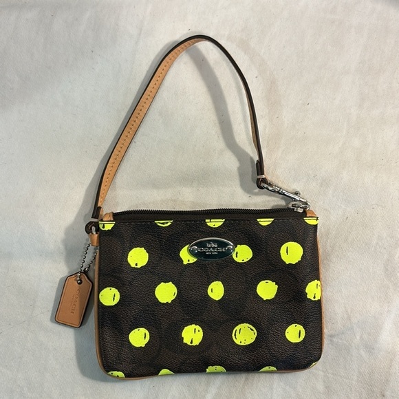 Coach Wristlet in Dot Print over Signature Canvas - Picture 13 of 16